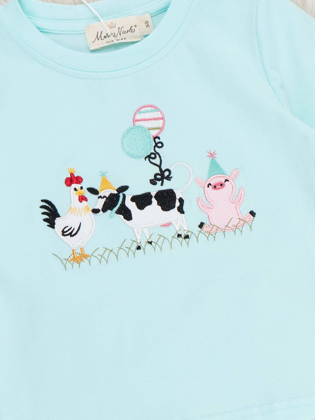 Barnyard Balloon Embroidered Outfit