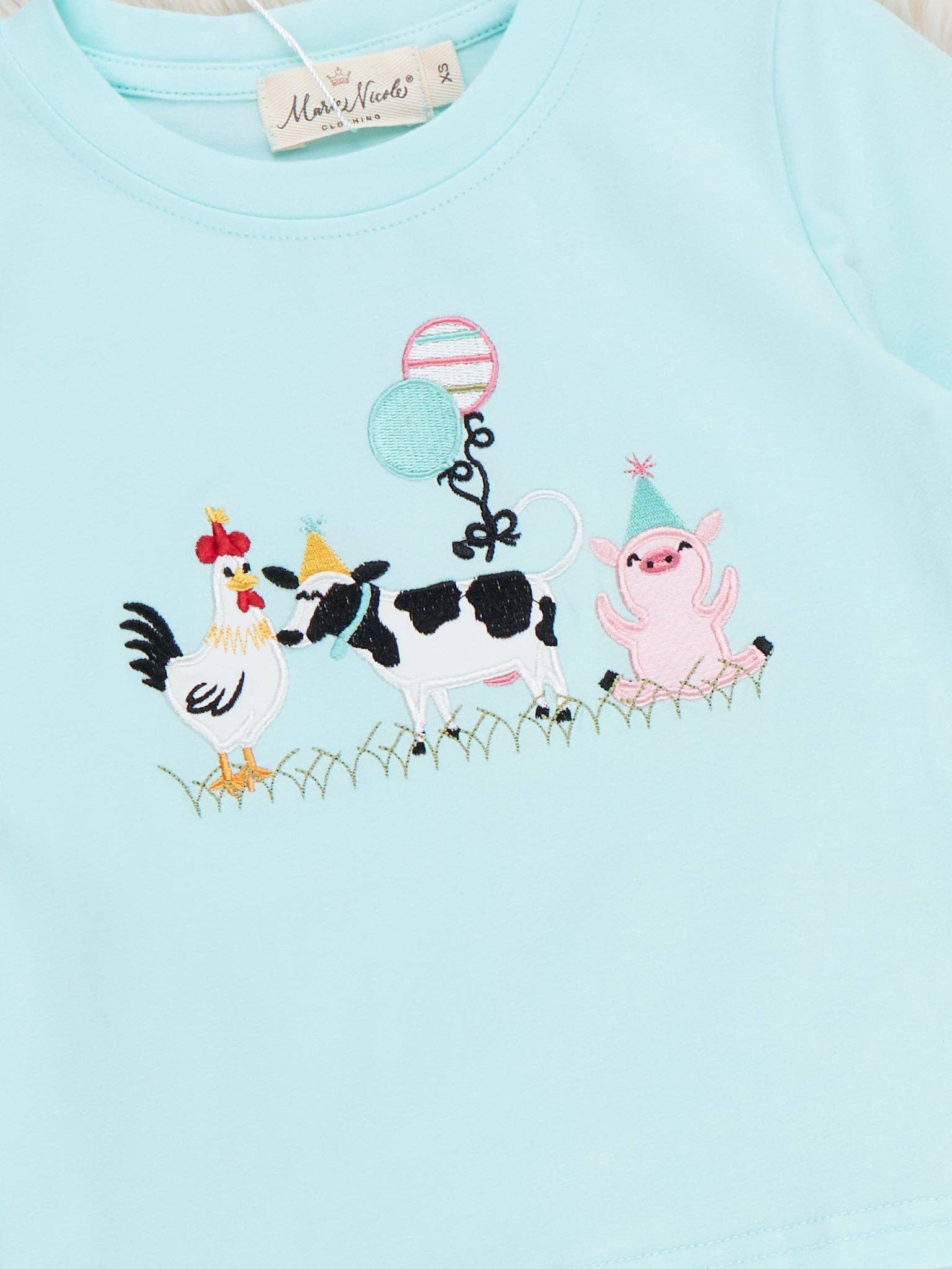 Barnyard Balloon Embroidered Outfit