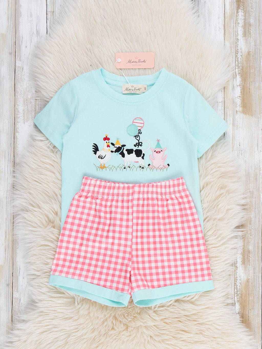 Barnyard Balloon Embroidered Outfit