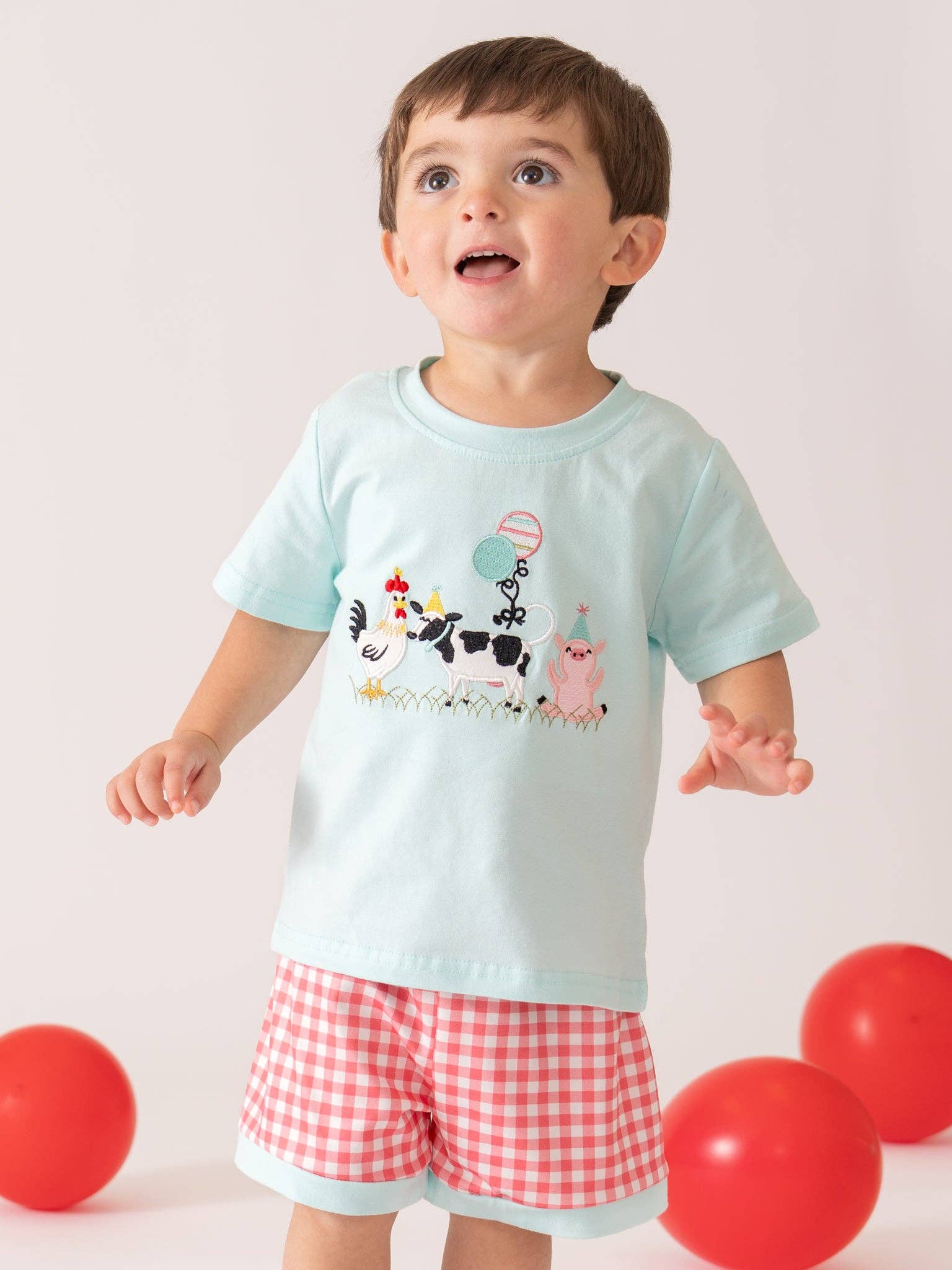Barnyard Balloon Embroidered Outfit