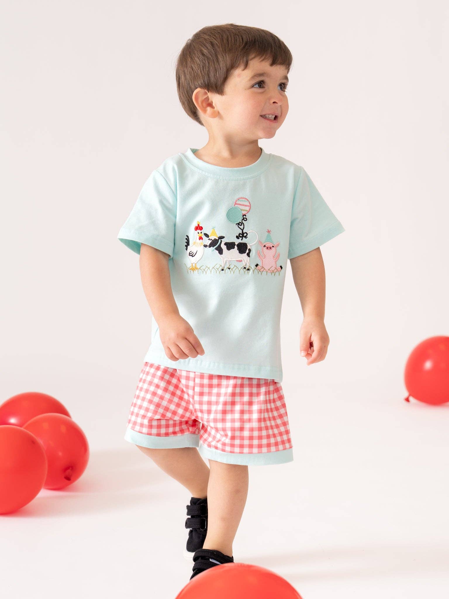 Barnyard Balloon Embroidered Outfit