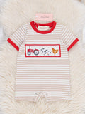Farm Friends Smocked Romper