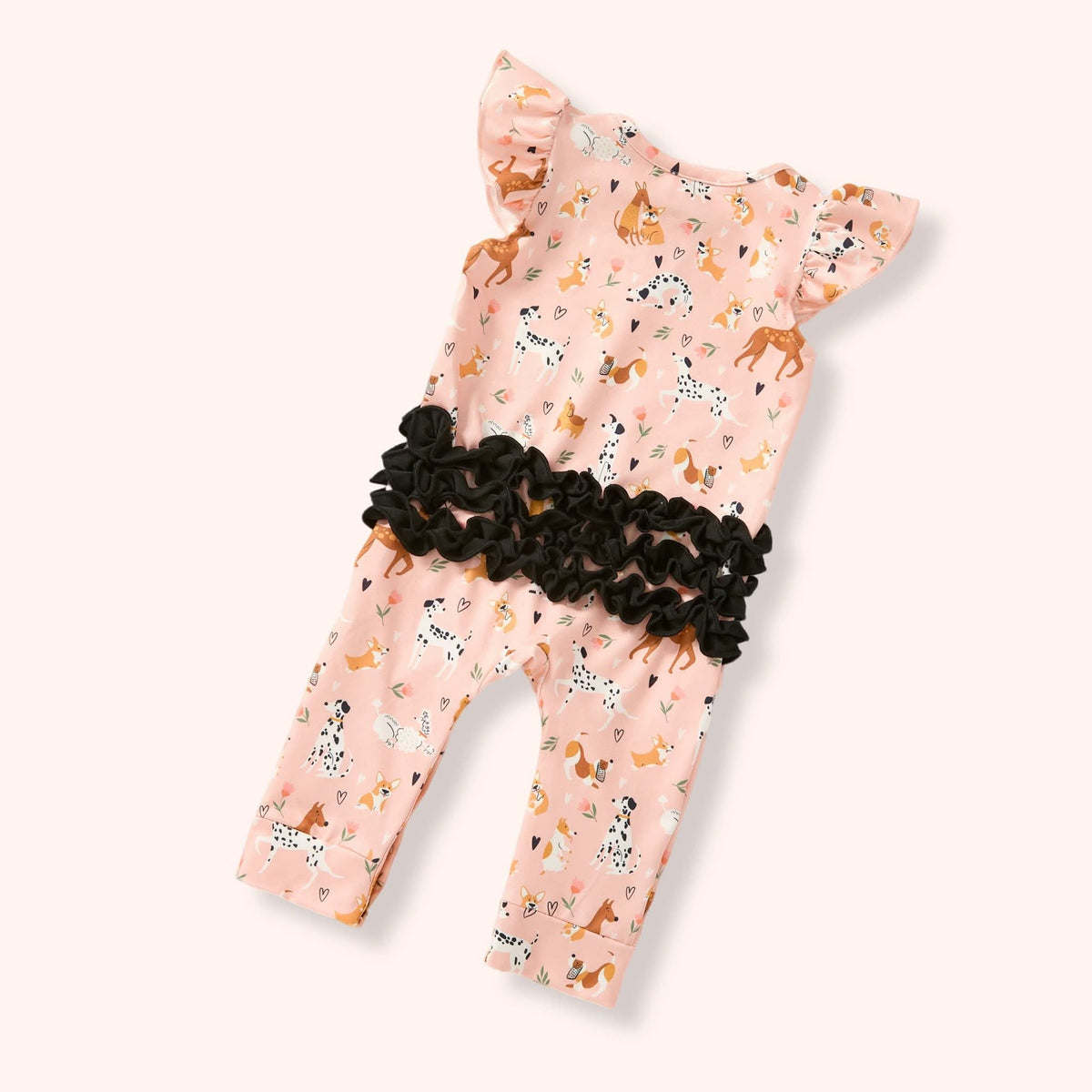 Pete + Lucy Playful Paws Girl Infant Romper