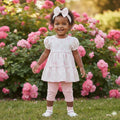 Pete + Lucy Vintage French Fairytale Pink Capri Set
