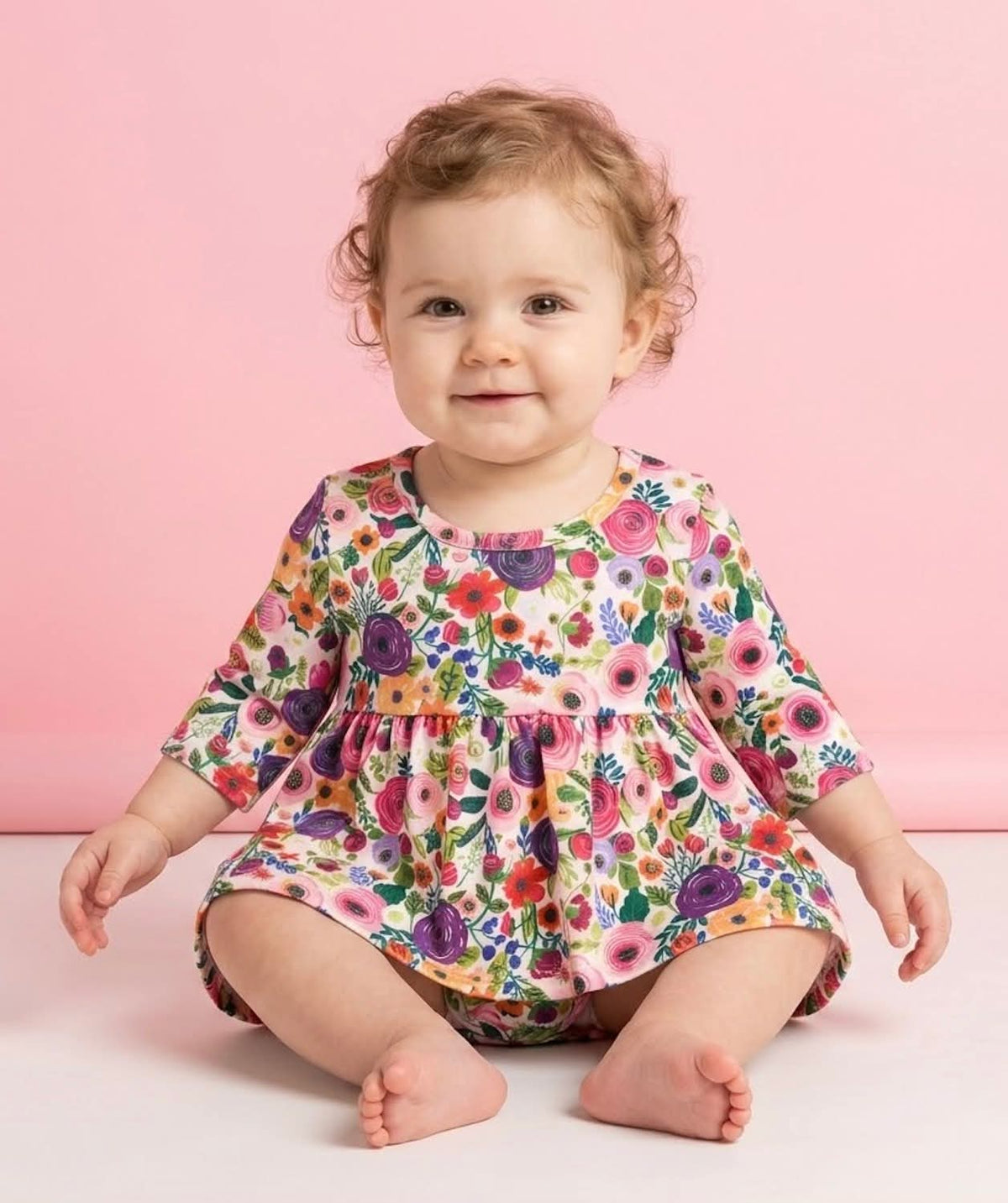 Pete + Lucy Bloom Burst Girl Infant Romper