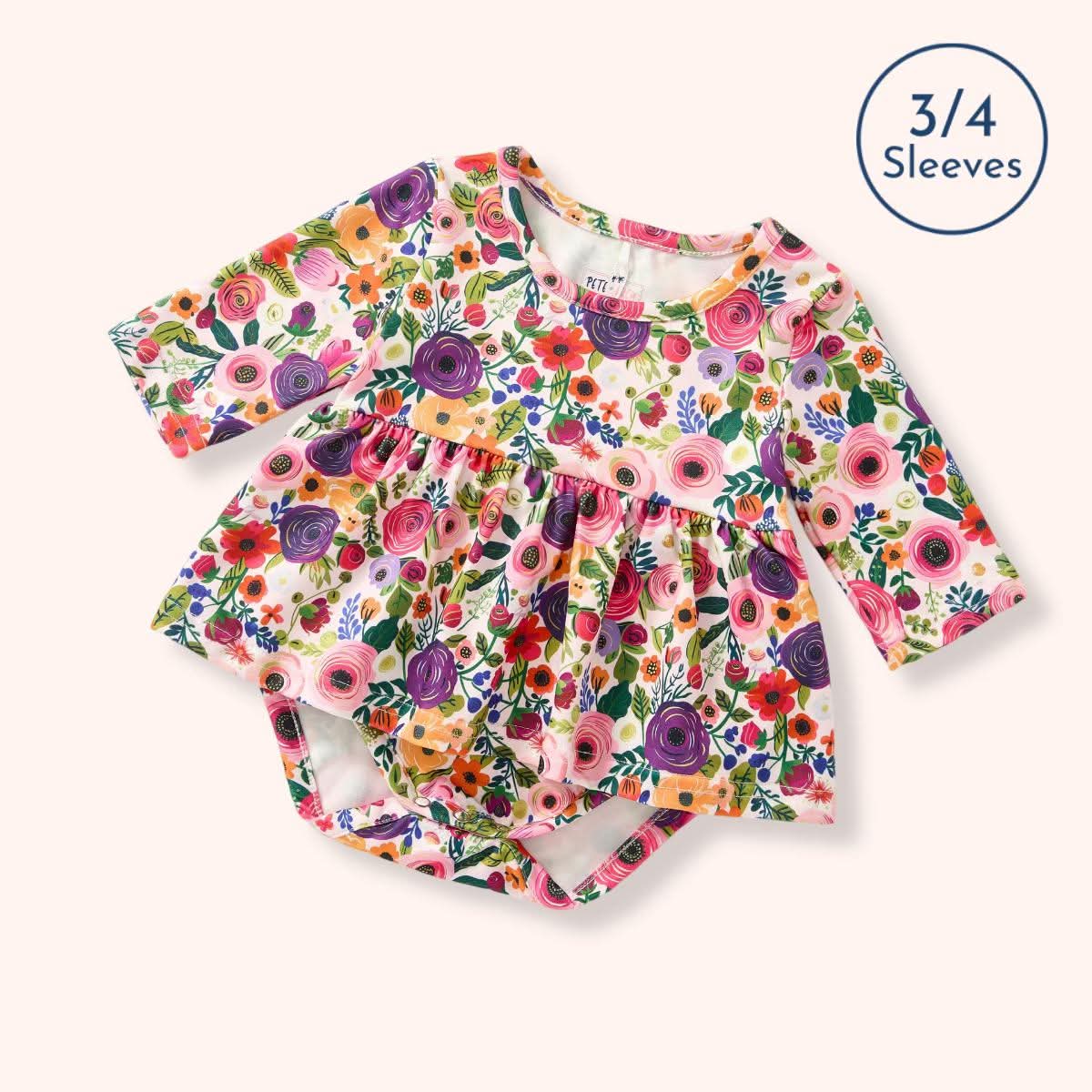 Pete + Lucy Bloom Burst Girl Infant Romper