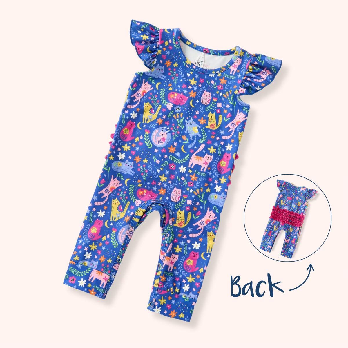 Pete + Lucy Meow Magic Girl Infant Romper