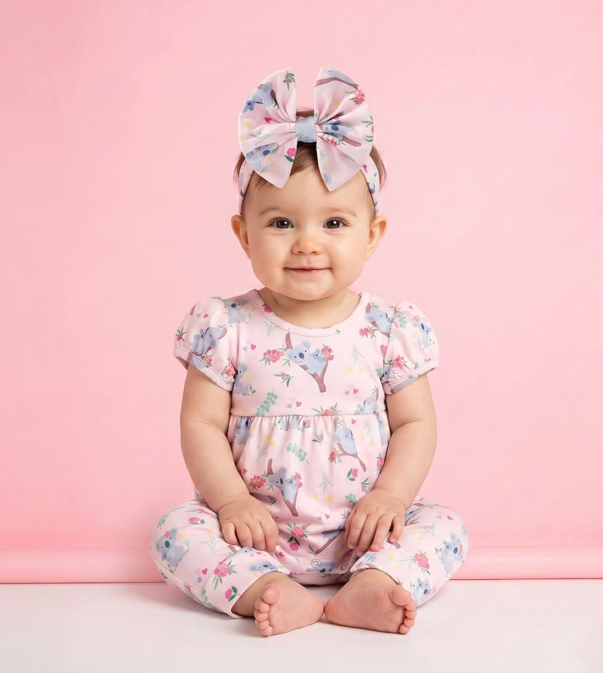 Pete & Lucy Koala Cuddles Girl Infant Romper