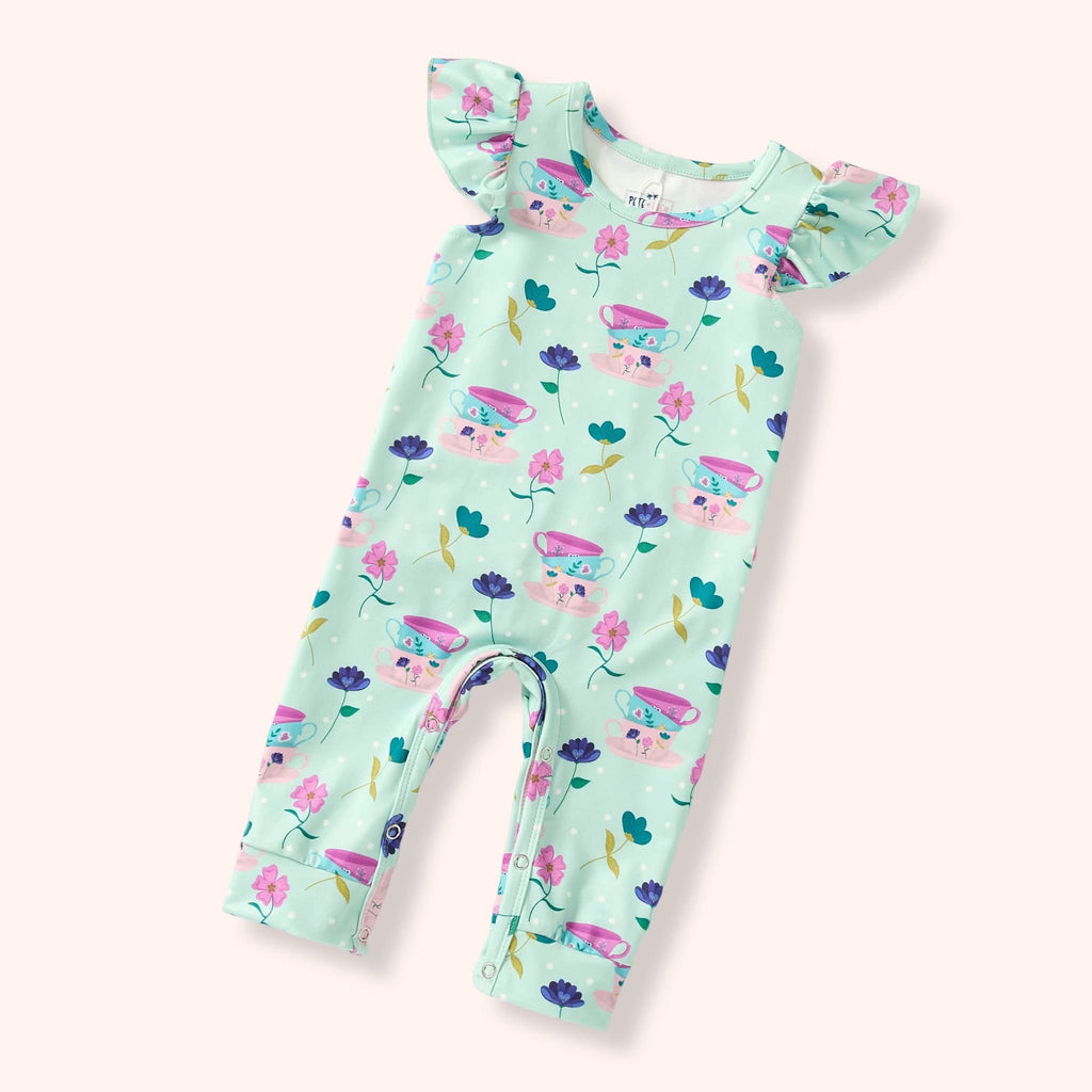 Pete +Lucy Tea Party Girl Infant Romper