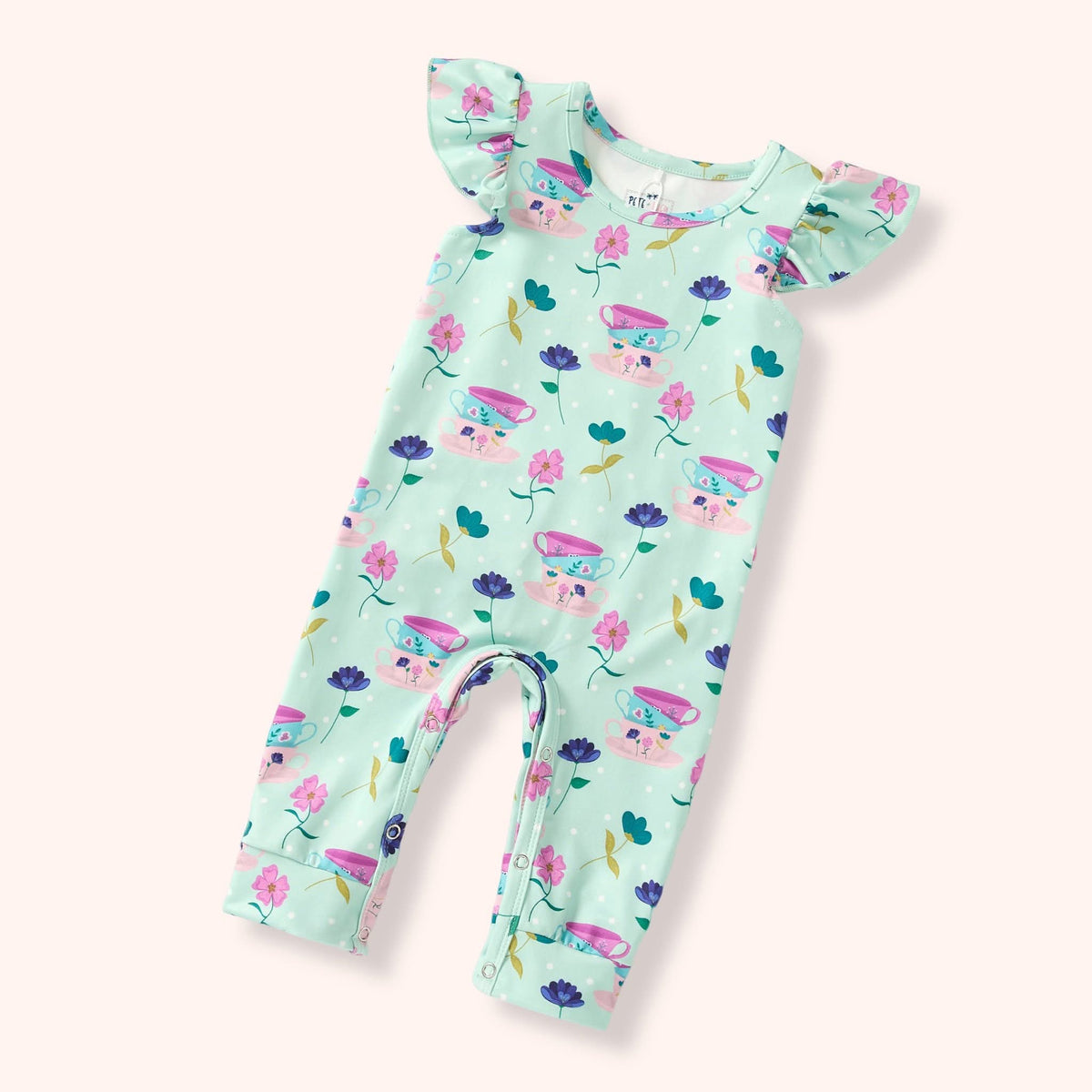 Pete +Lucy Tea Party Girl Infant Romper