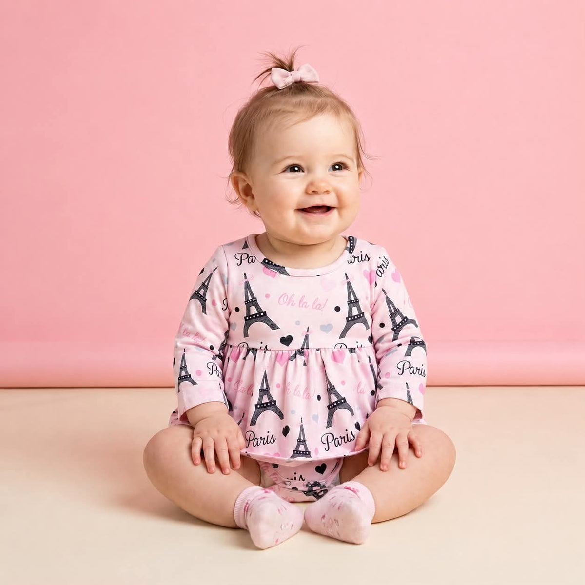 Pete + Lucy Paris Oh La La! Girl Infant Romper